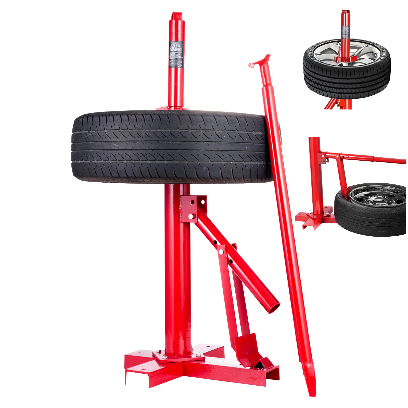 Manual Tire Changer, Portable Hand Bead Breaker Mounting Tool for 203 - 406 mm Tires, Compatible with Car Truck Trailer, Tire Mounting Machine for Home Garage Small Auto Shop